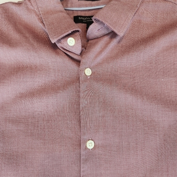 Banana Republic Grant Fit Button Down Shirt 120s Supima Cotton, Size XL - Picture 7 of 12